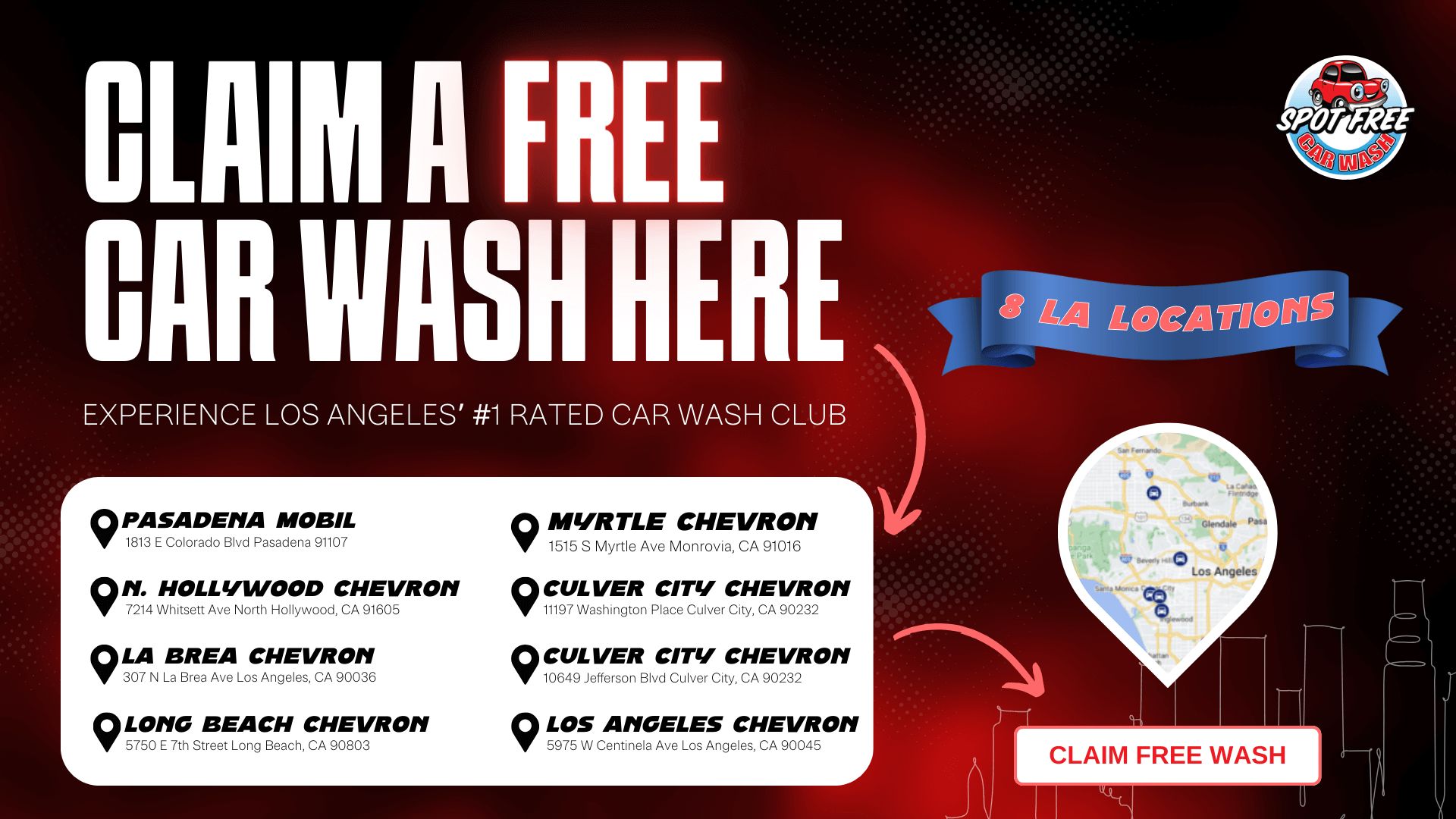 Free Car Wash LA best car wash los angeles brushless car wash subscription