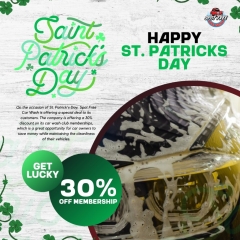 LA carwash coupons 30 off memberships St Patricks Day