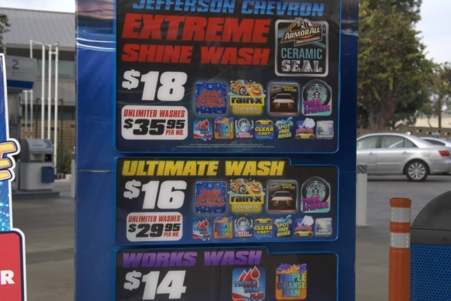 Jefferson Chevron Car wash los angeles Subscription