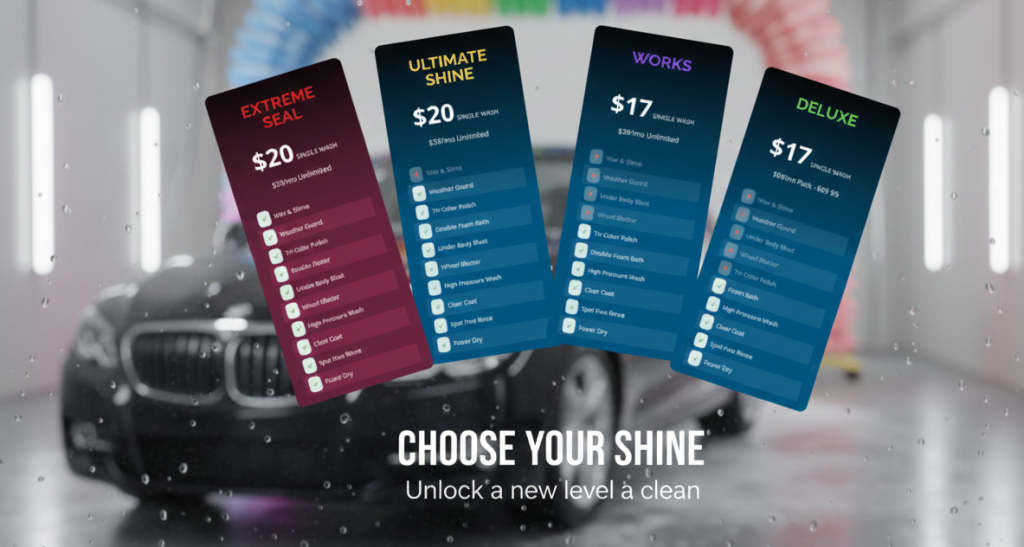 Monthly pass prices for pasadena spot free car wash location