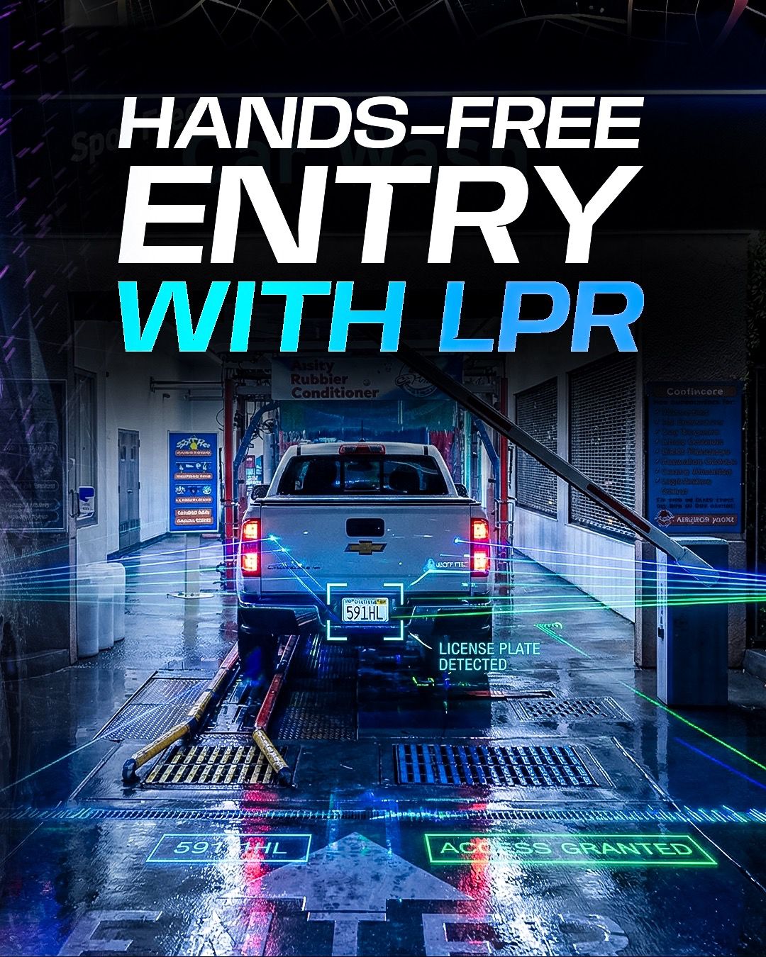 handsfree entry with lpr